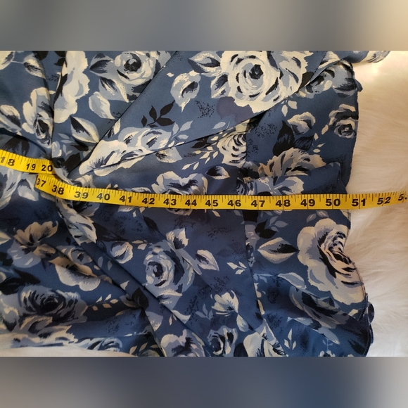 B' Real Blue and White Maxi dress. - Picture 6 of 8